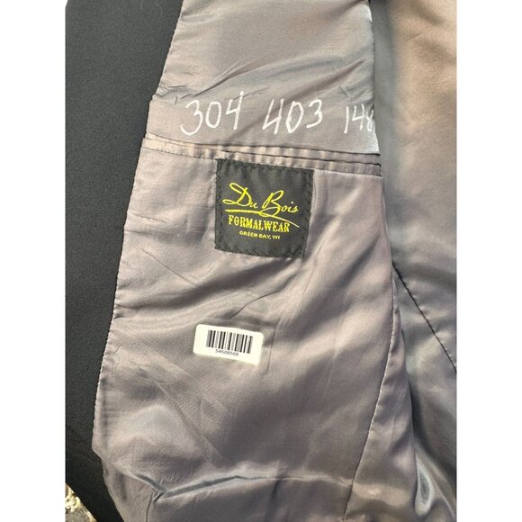 Perry Ellis Evening Mens Wool Tuxedo Jacket 40R Black - Picture 4 of 13